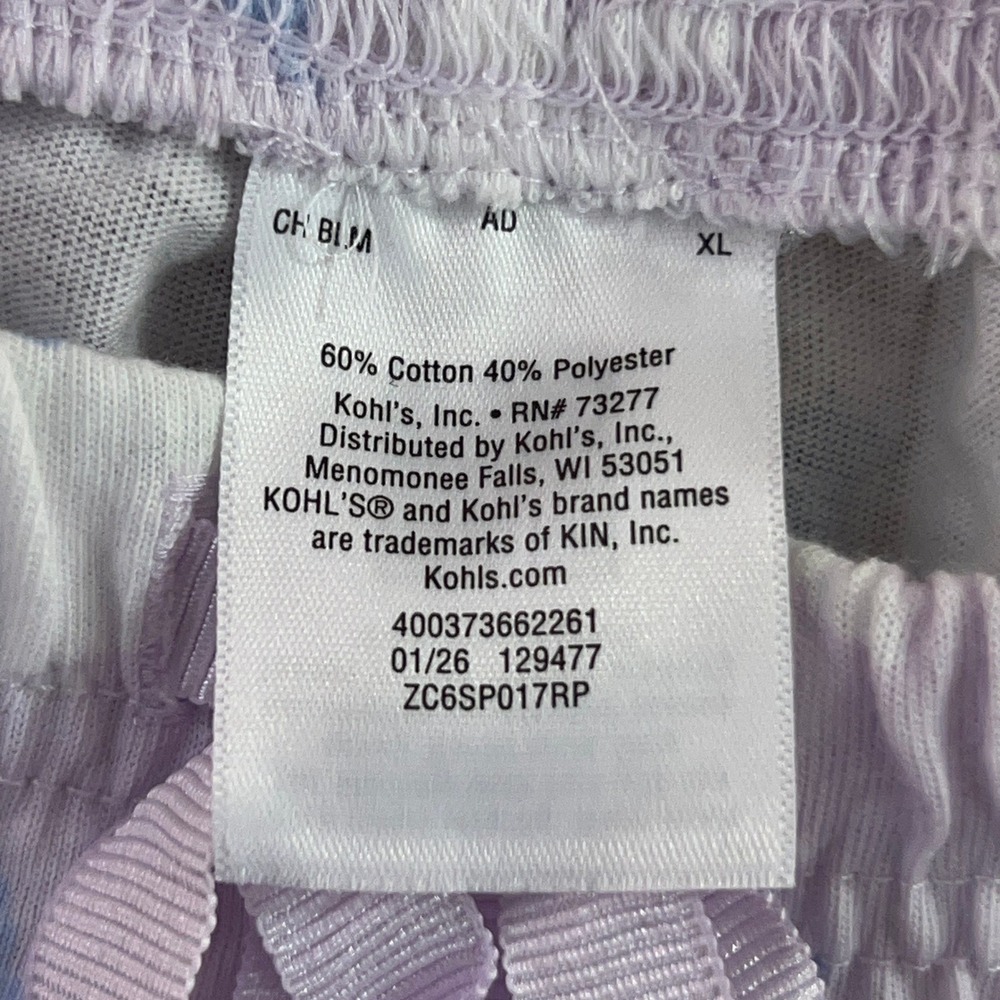 Croft & Barrow Womens XL Purple Floral 2 Piece Capri Pajama Set New - Picture 13 of 16